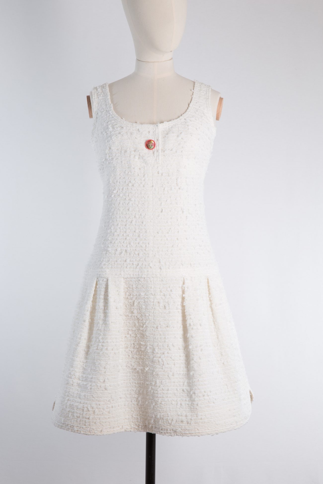 Chanel White Tweed Dress