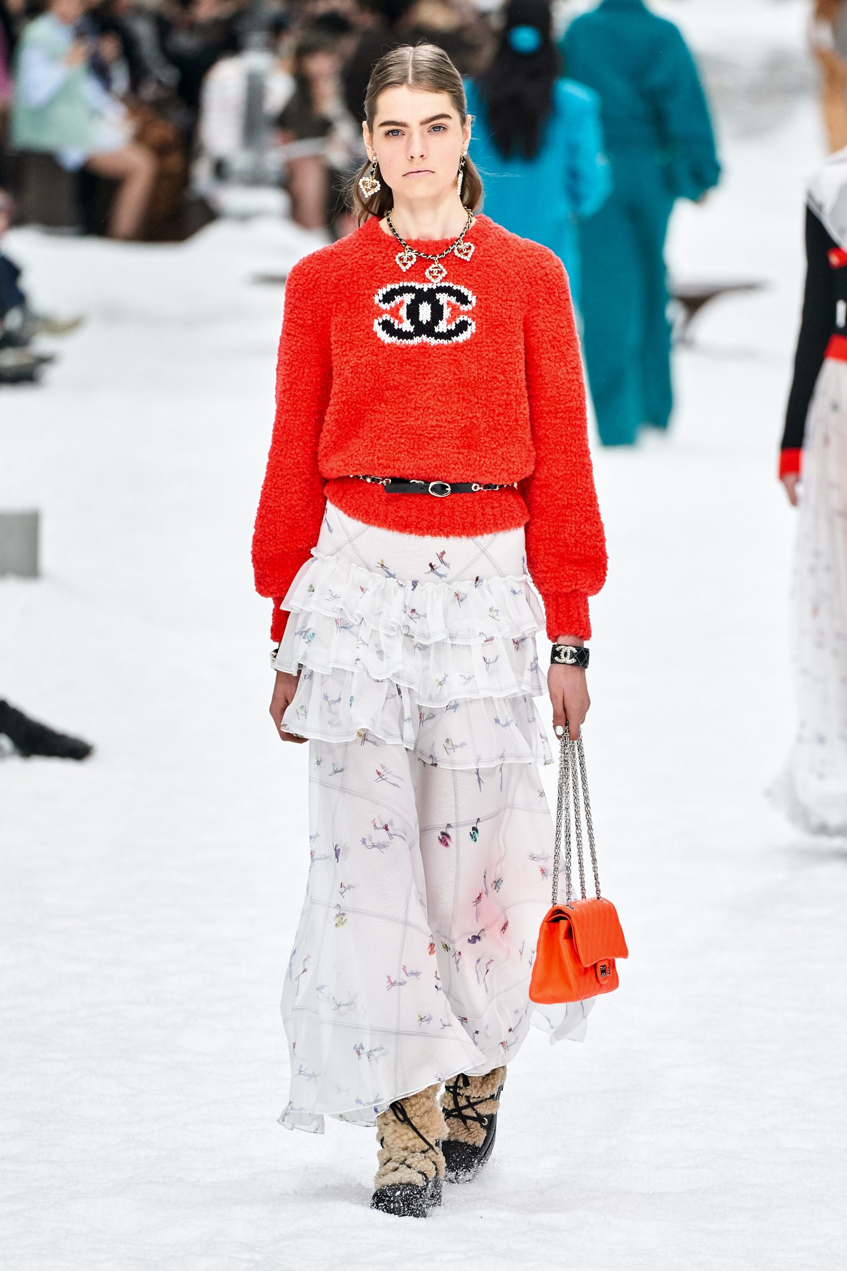 Chanel red hotsell sweater
