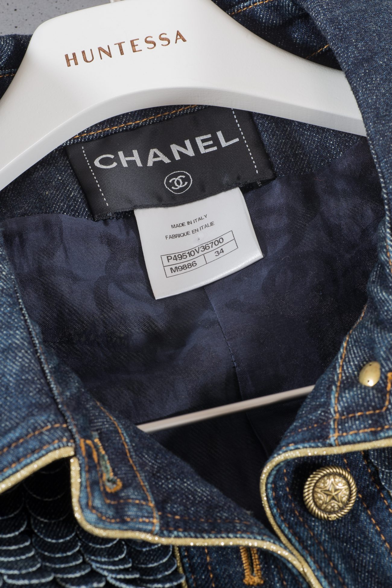 Chanel Denim Jacket, FR34 - Huntessa Luxury Online Consignment Boutique