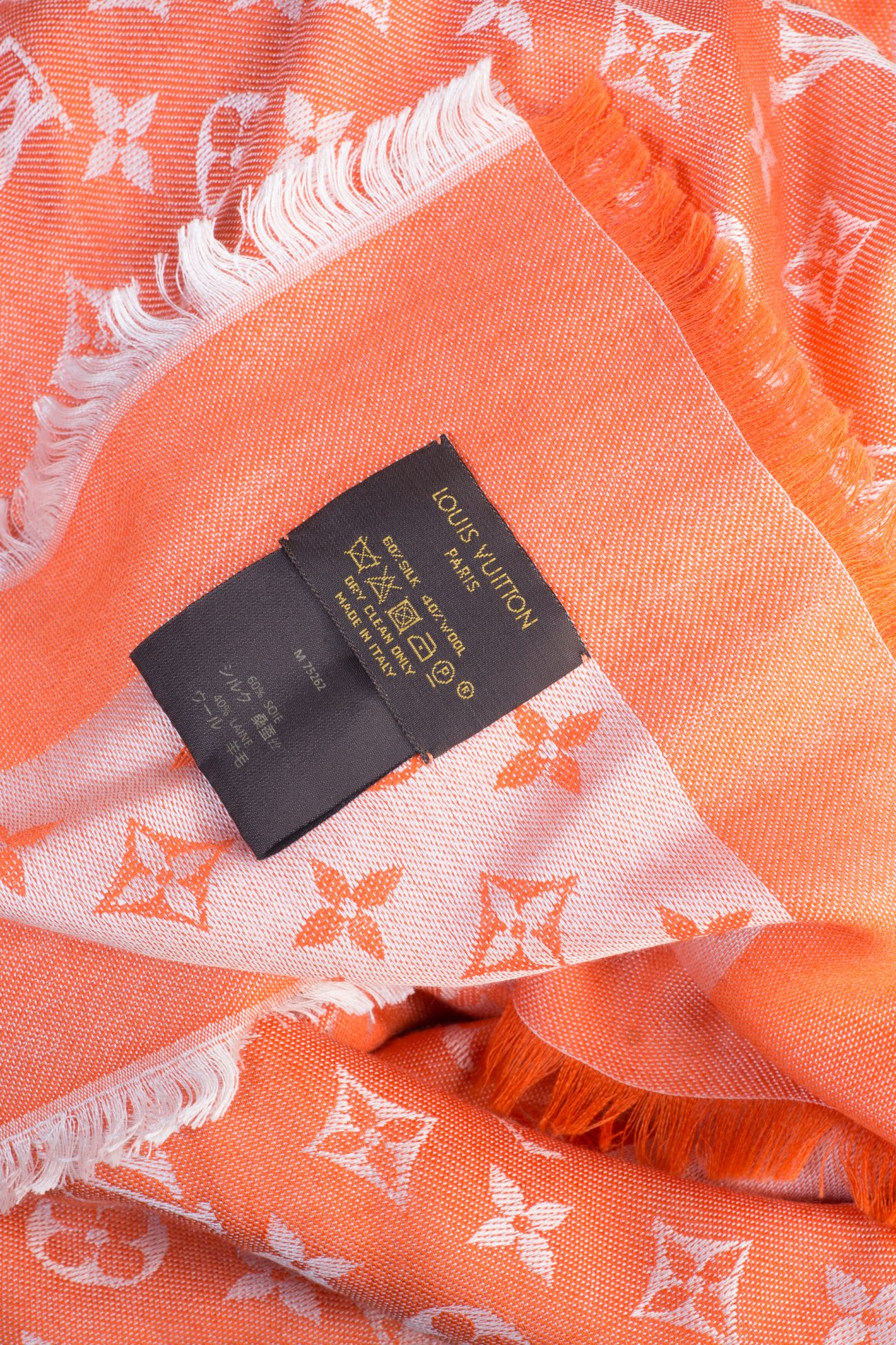 Louis Vuitton Chili Orange Monogram Denim Shawl Louis Vuitton