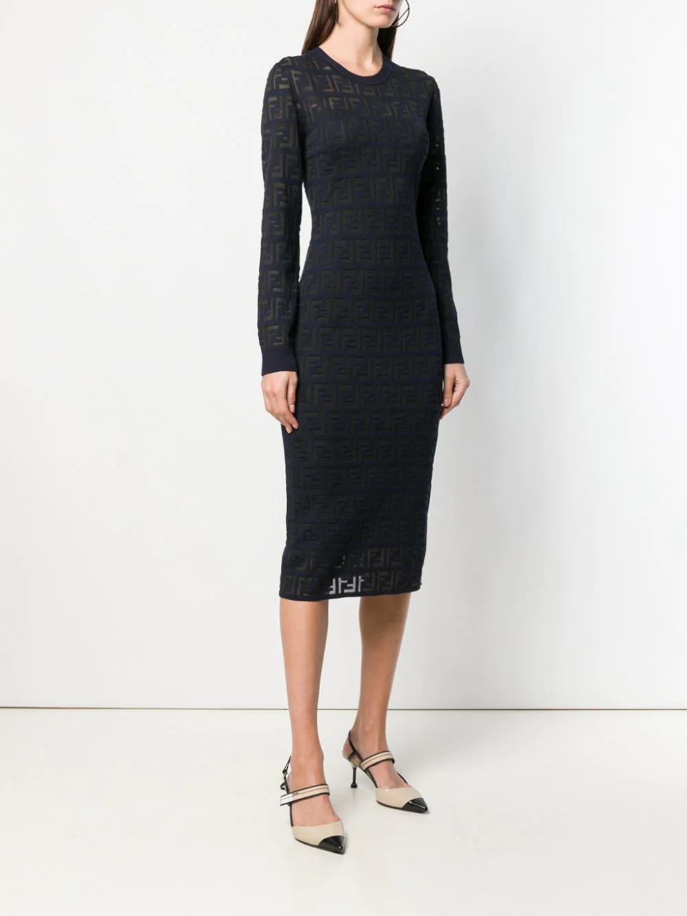 Fendi FF motif knitted dress