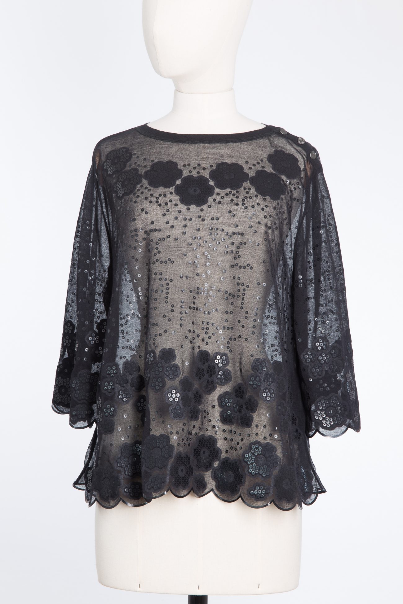 Chanel Sequin Camelia Top