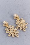 Oscar De La Renta Crystal Clip Earrings