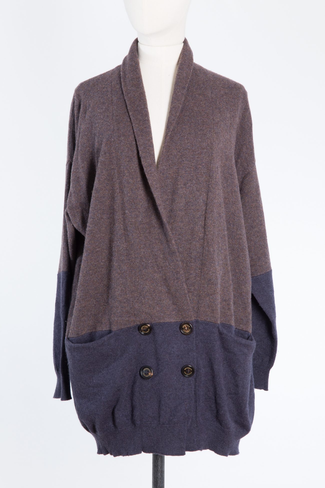 Brunello Cucinelli Color-block cashmere cardigan