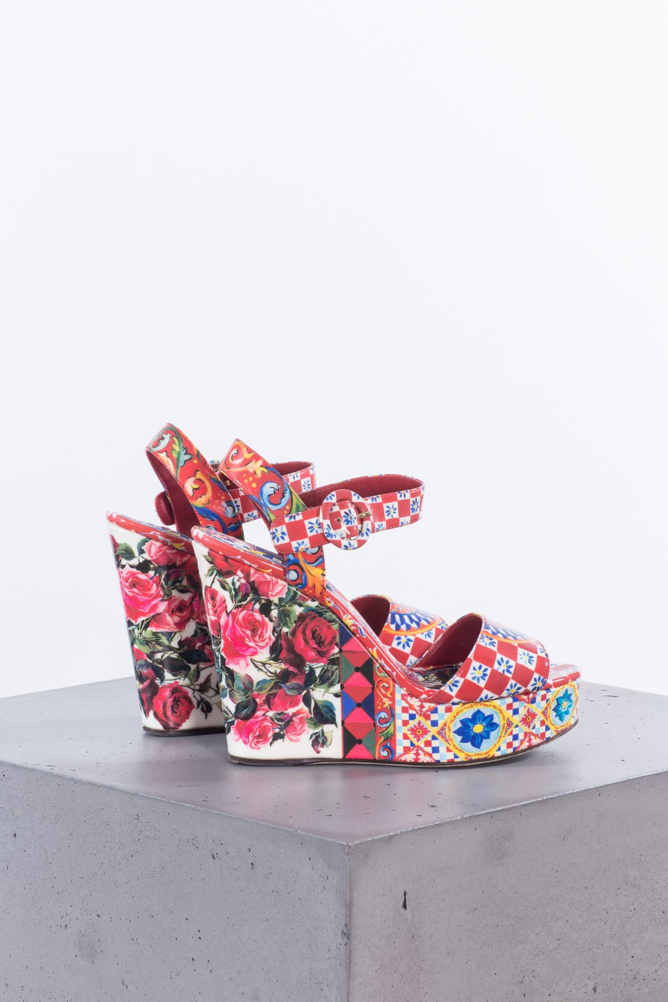 Dolce & Gabbana Mambo print wedge sandals