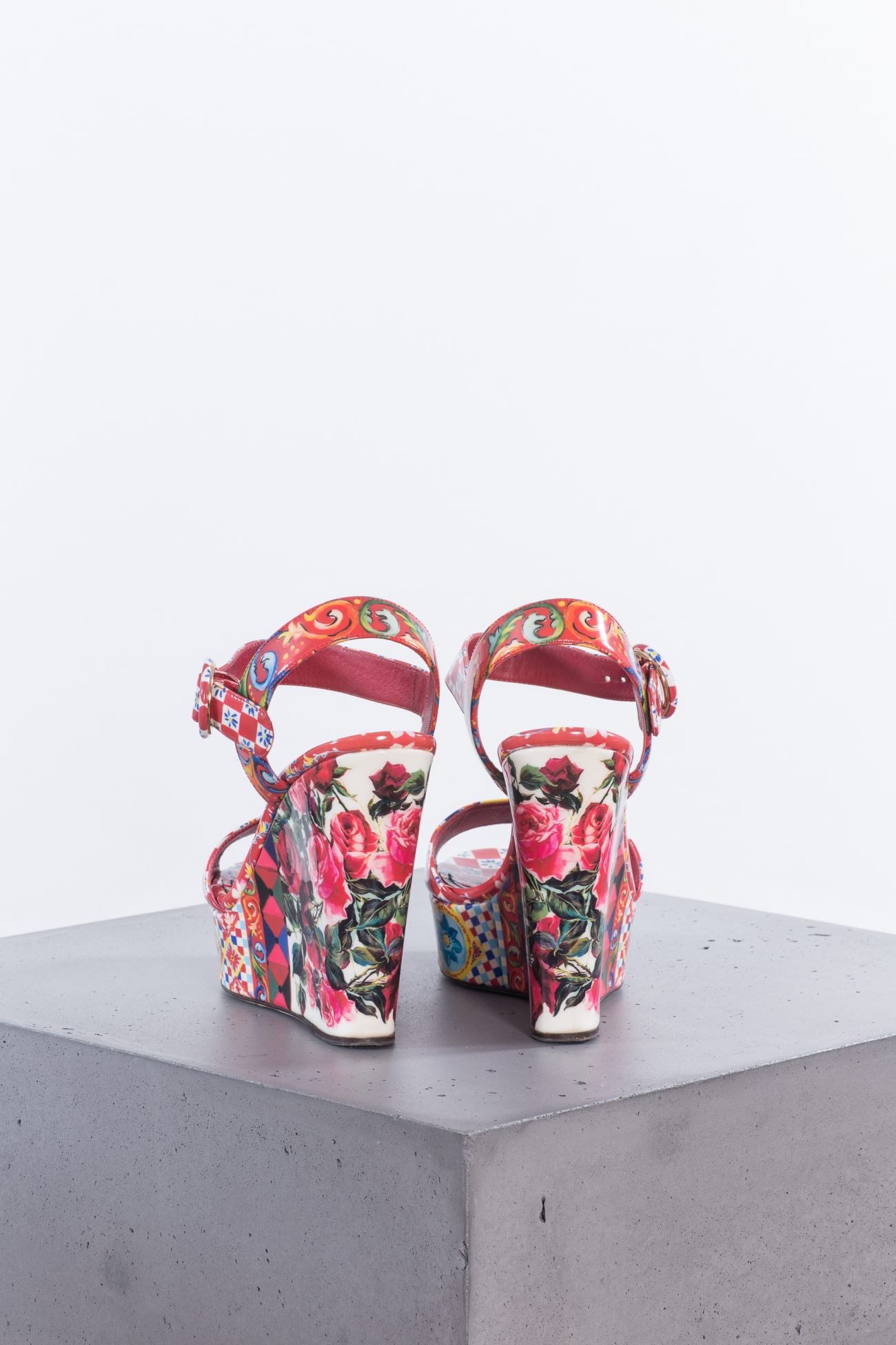 Dolce & Gabbana Mambo print wedge sandals