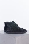 Louis Vuitton perforated suede sequin-embellished high top sneakers
