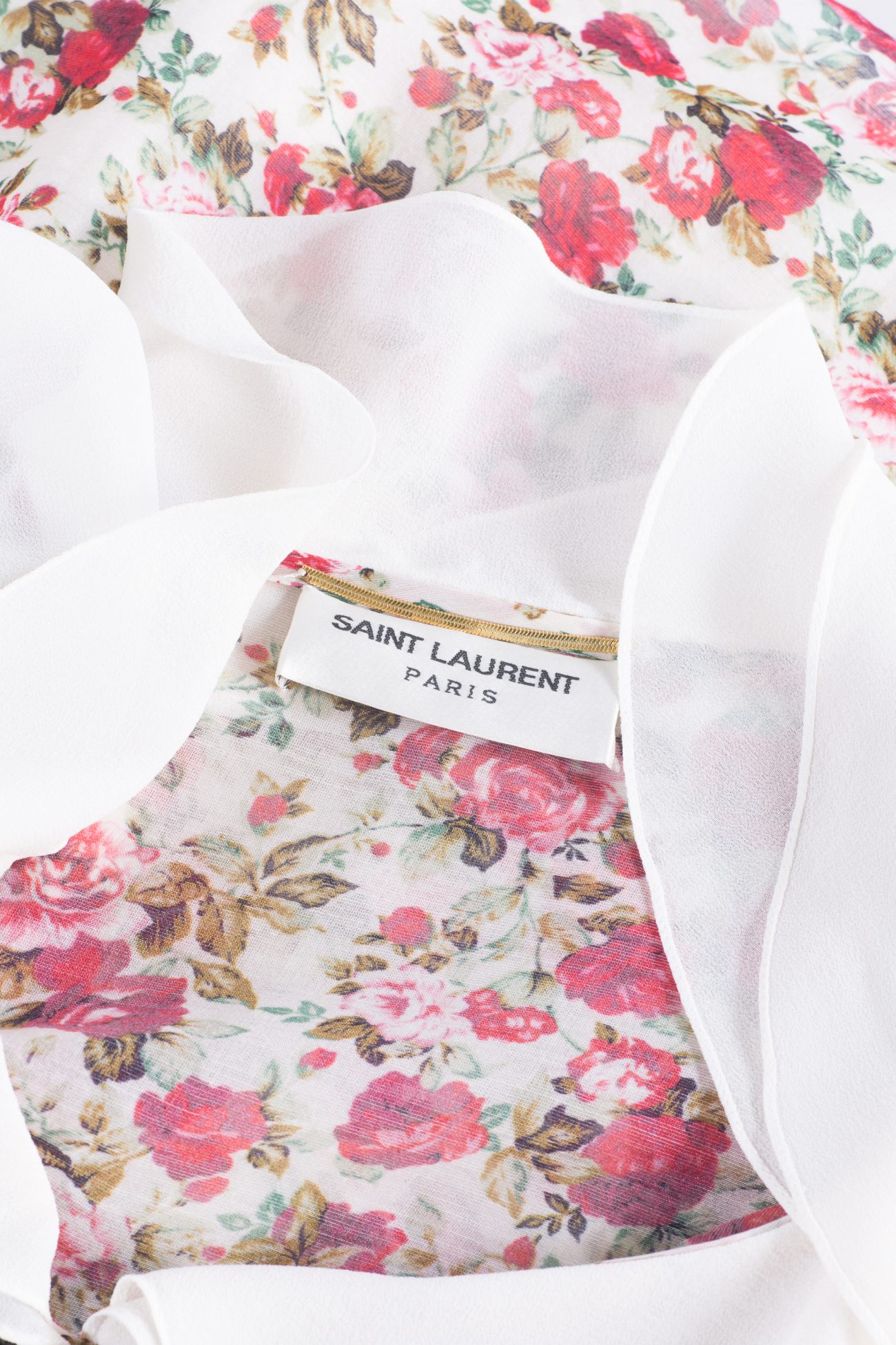 Saint Laurent floral-print silk mini dress