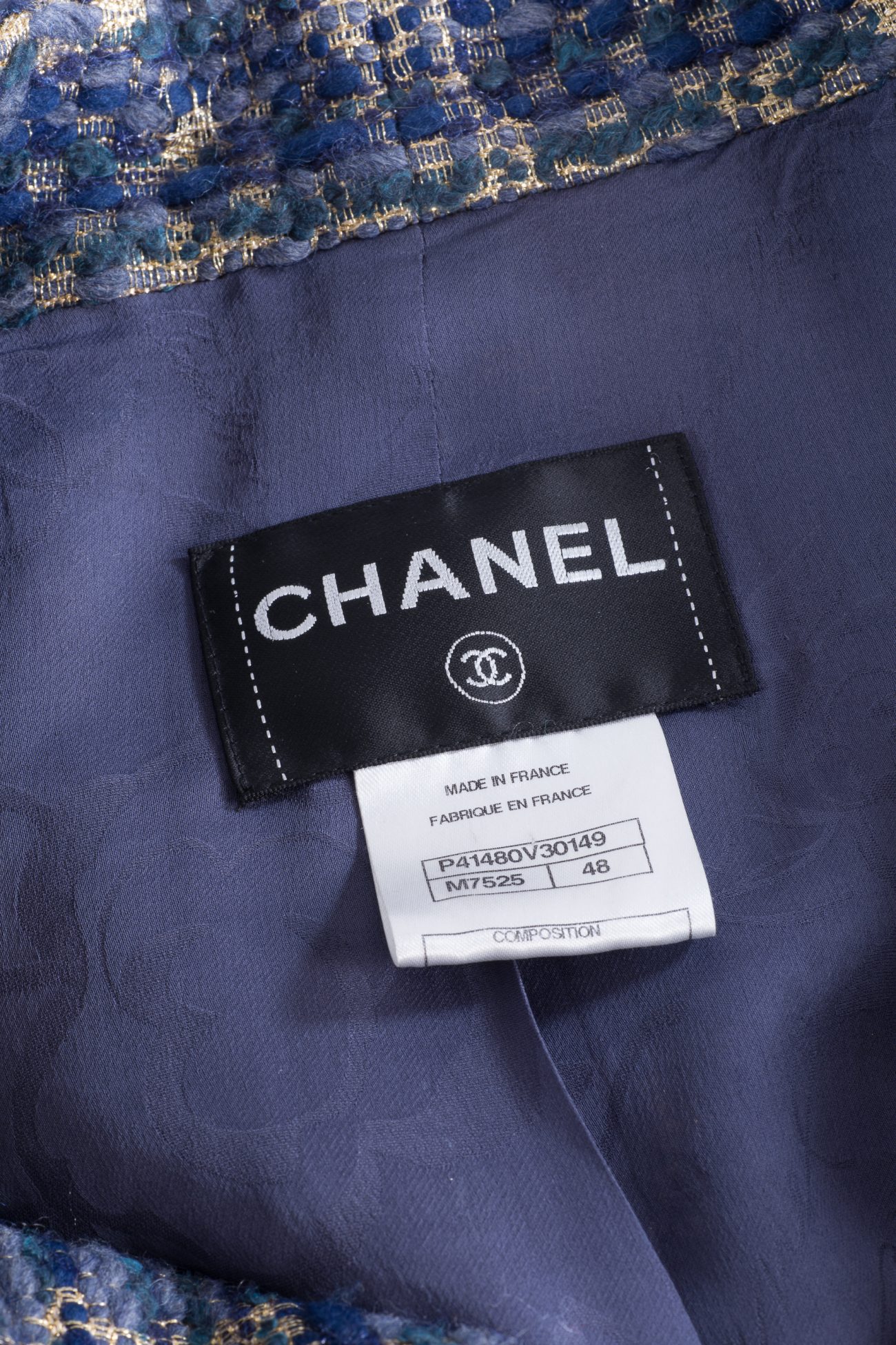 Chanel metallic tweed jacket