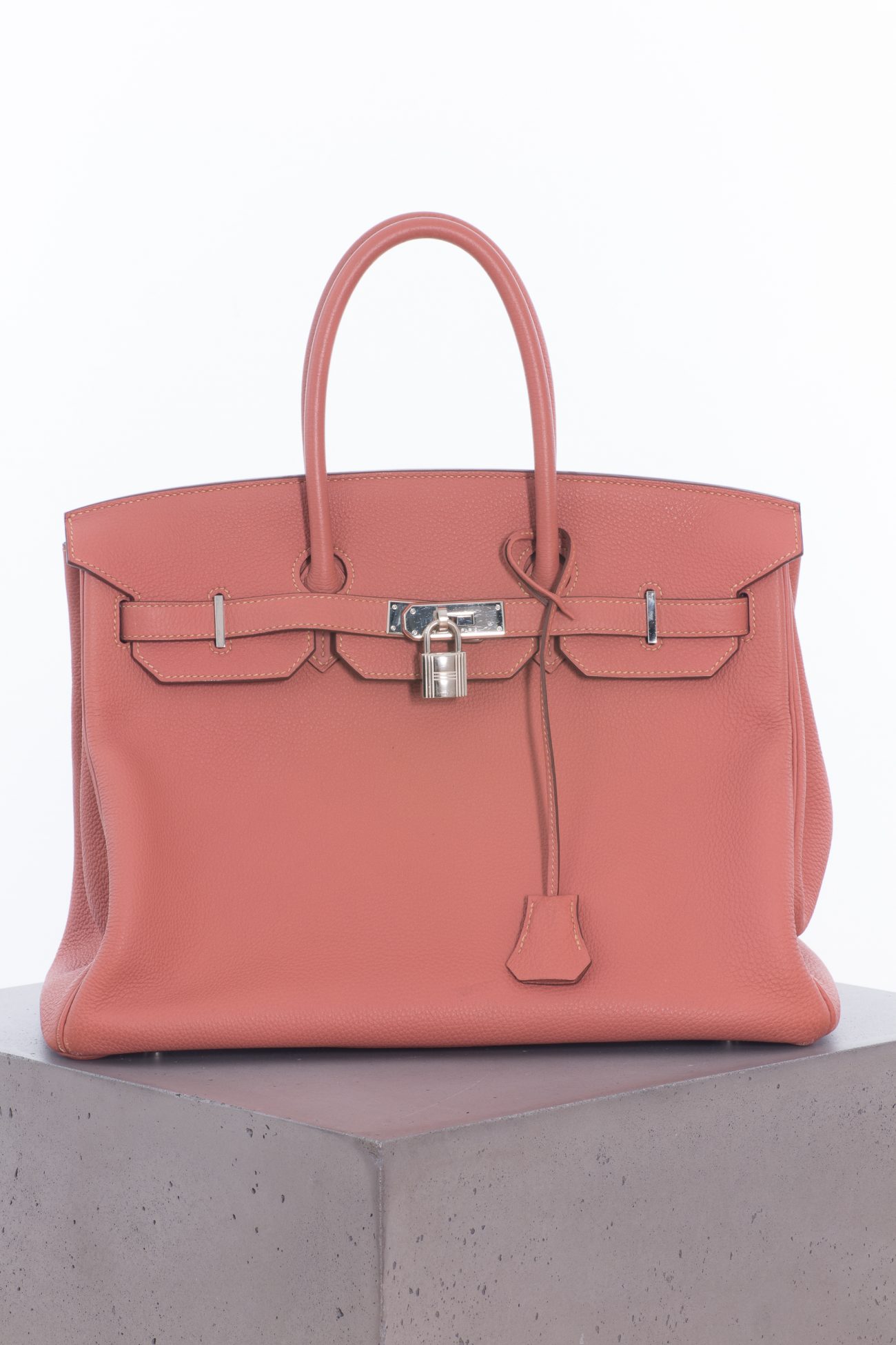 Hermes Birkin 35 Clemence Rose Tea