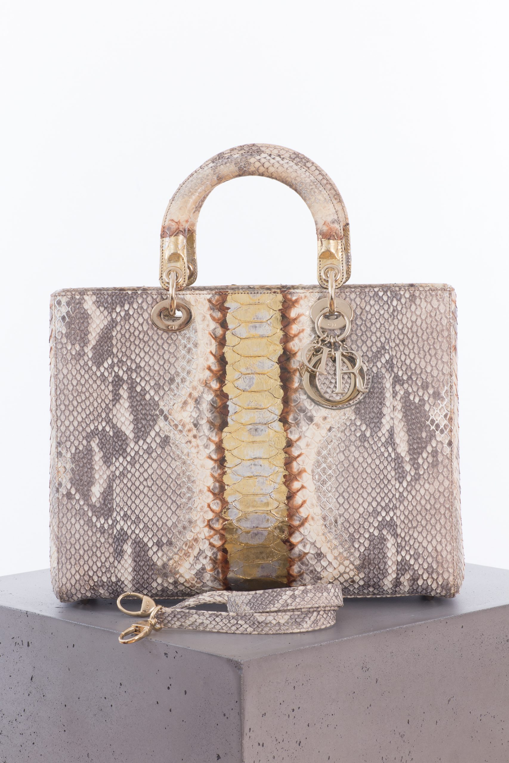 Christian Dior Lady Dior Python Bag