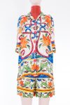Dolce & Gabbana Shorts and Shirt silk set