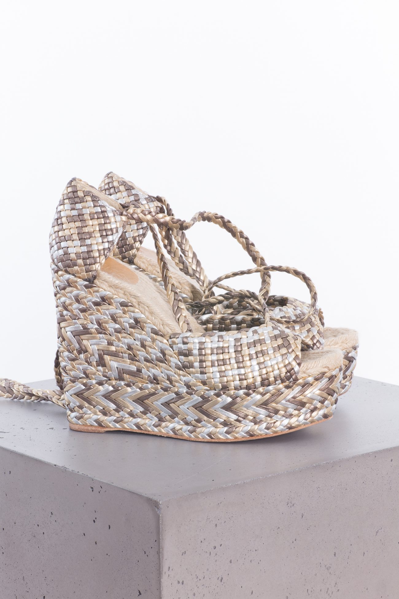 Hermes Epice Tresse espadrille wedges