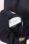 Gucci mini dress with ruffled collar and metal brooch