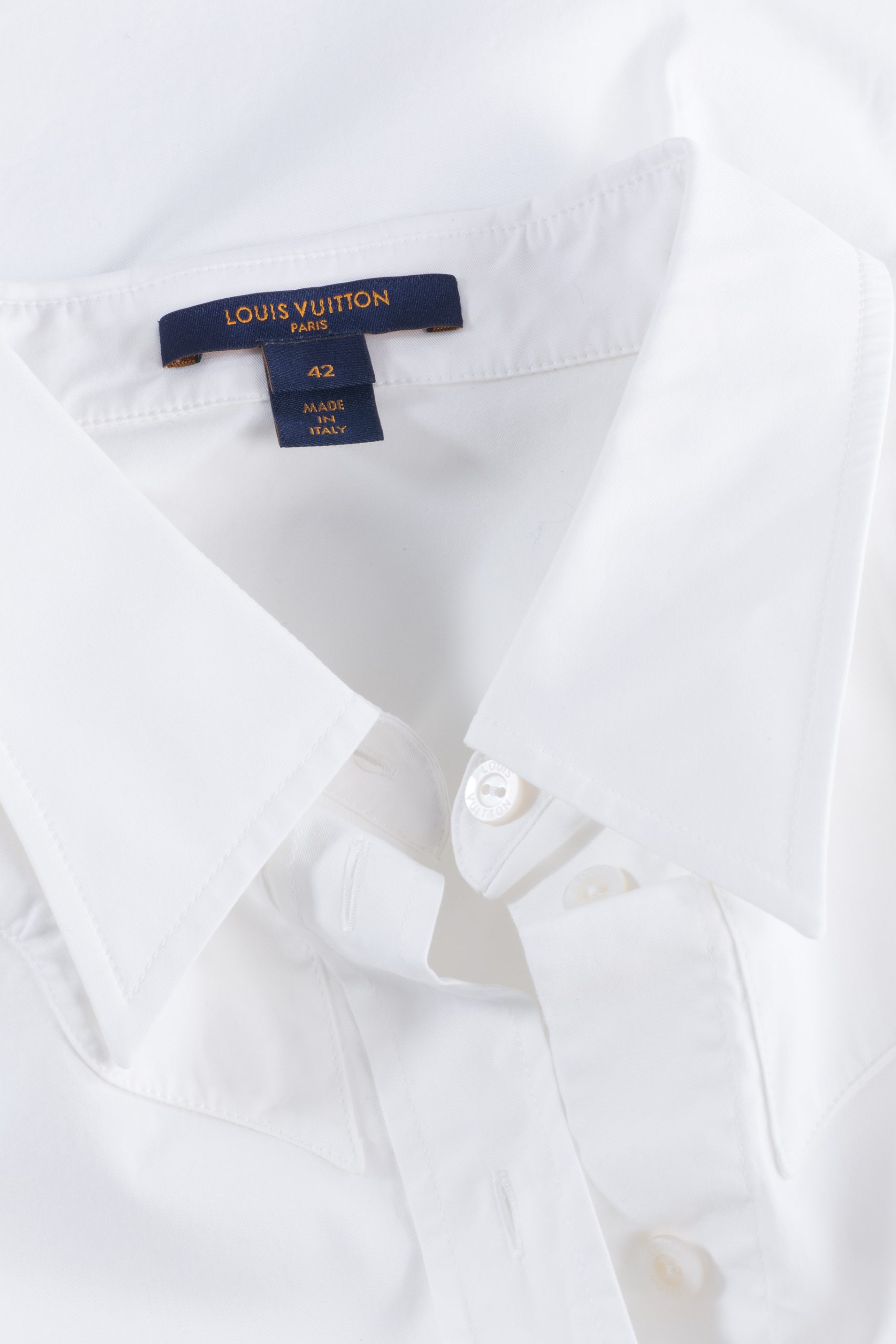 white louis vuitton button up shirt