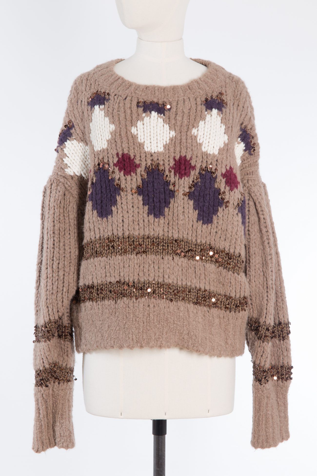 Brunello Cucinelli Sequin embellished wool and cashmere blend sweater