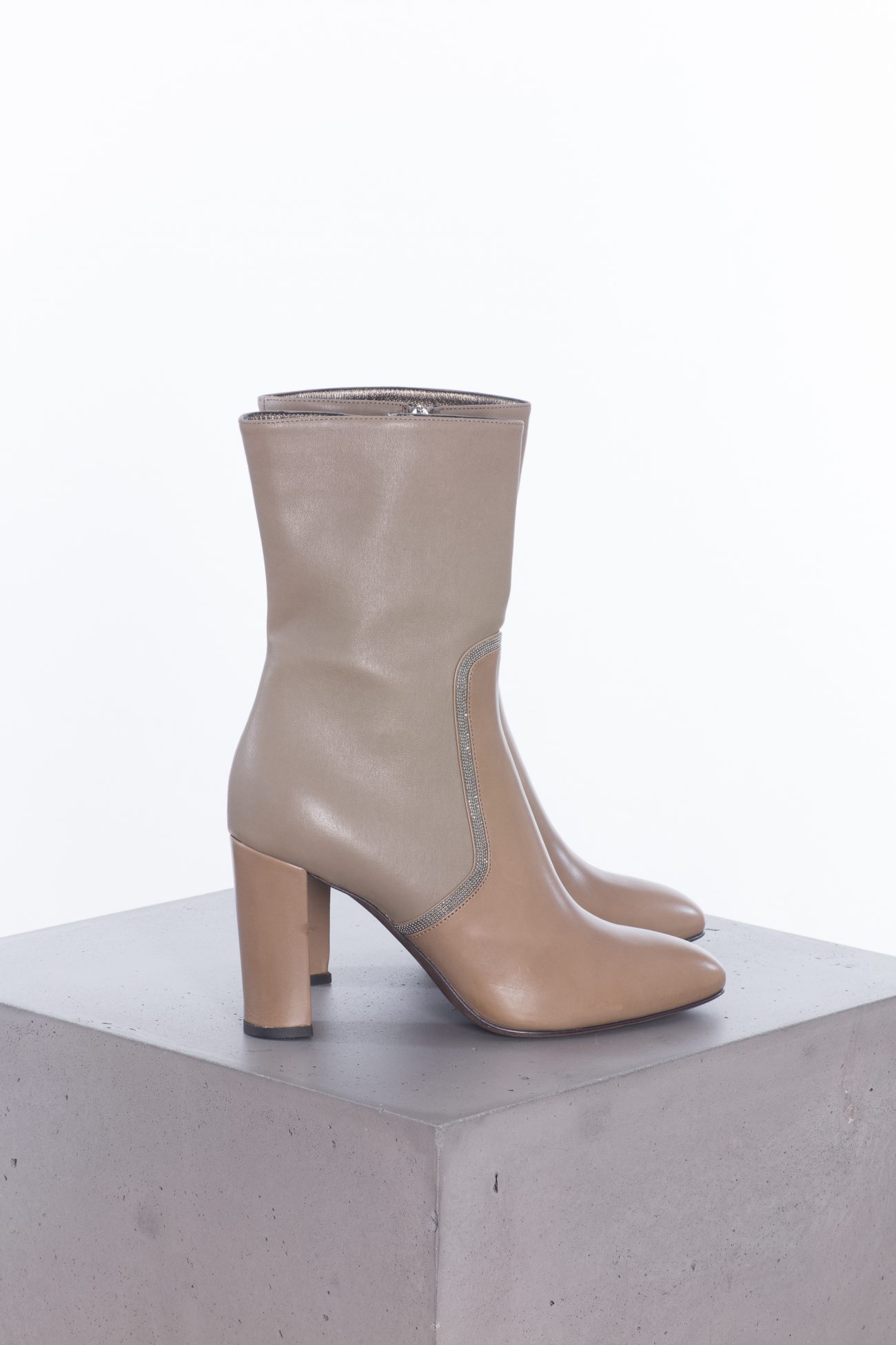 Brunello Cucinelli monili embellished leather ankle boots
