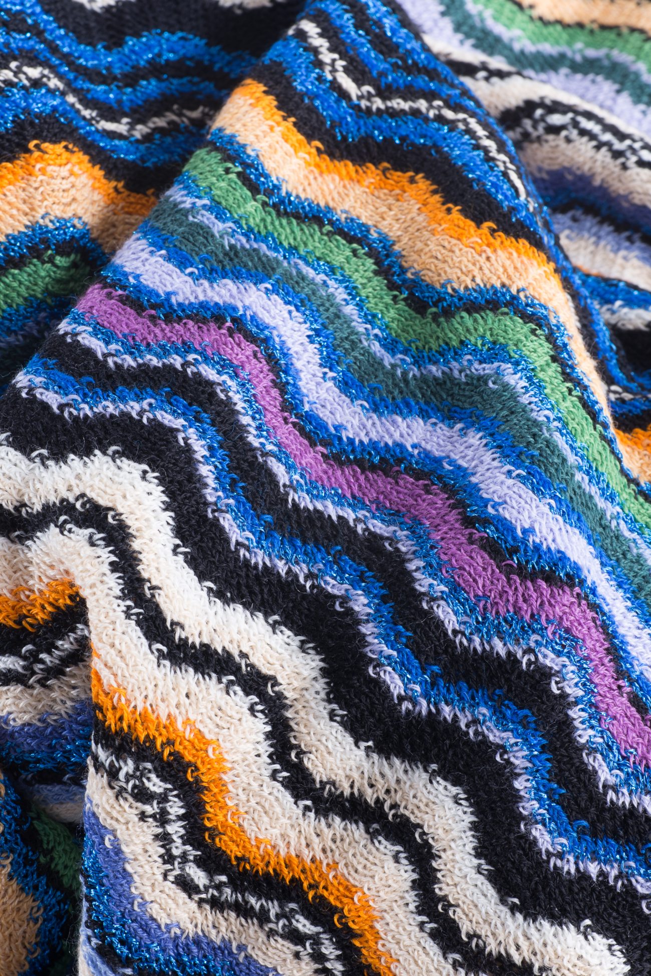 Missoni fringed crochet-knit wool poncho