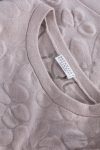 Brunello Cucinelli Flower embossed cashmere short sleeve jumper