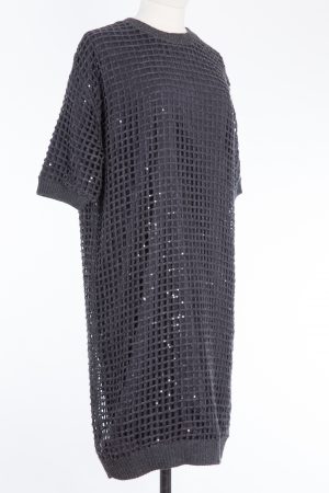 Brunello Cucinelli cashmere sequin-embellished dress