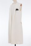 Brunello Cucinelli Feather-trimmed monili embellished silk crepe vest dress