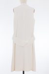 Brunello Cucinelli Feather-trimmed monili embellished silk crepe vest dress