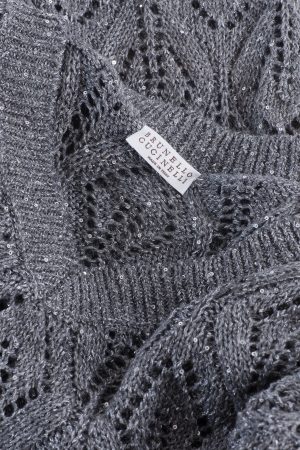 Brunello Cucinelli Sequin-embellished linen-blend sweater
