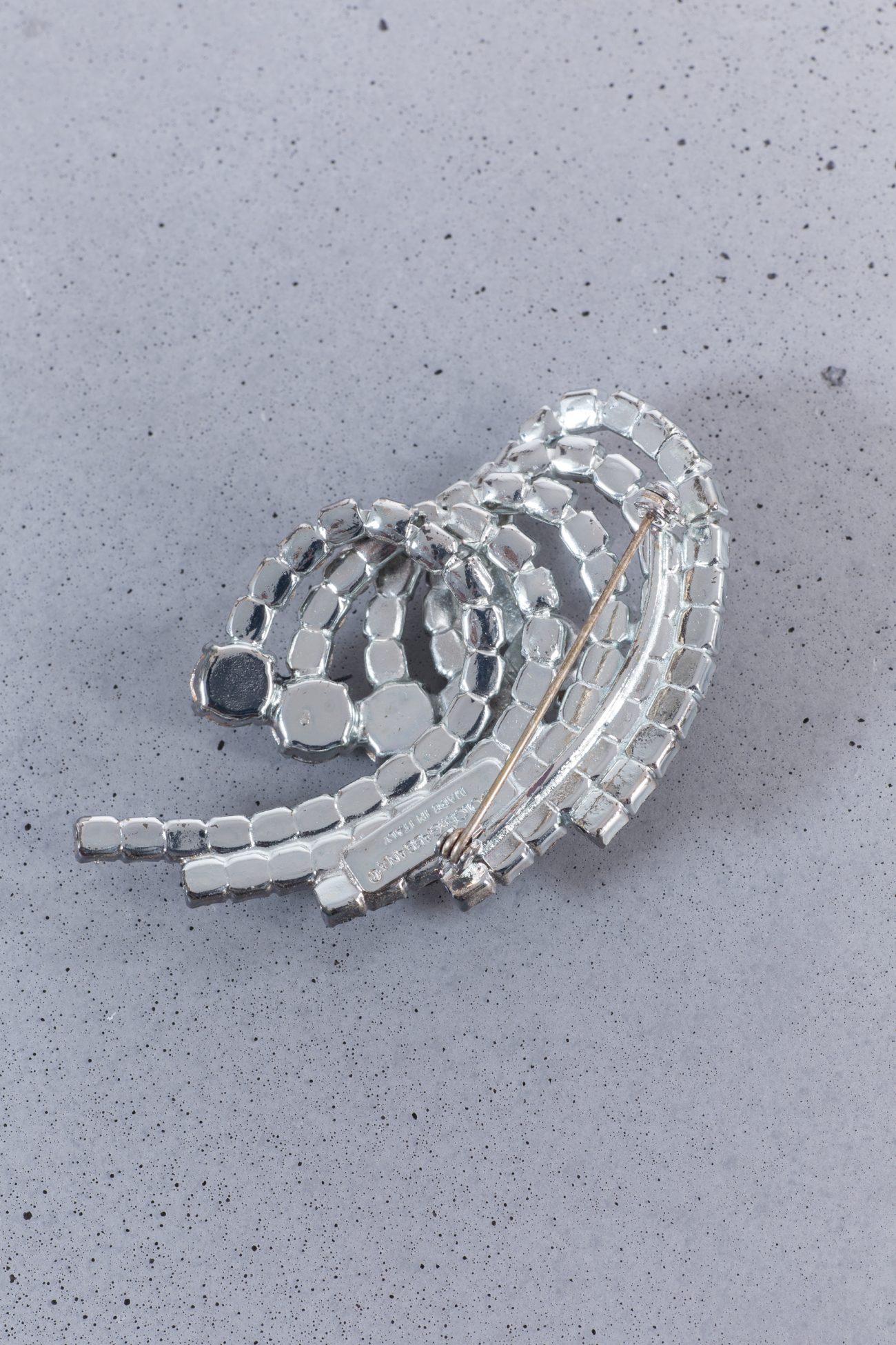 Dolce & Gabbana silver-tone crystal brooch