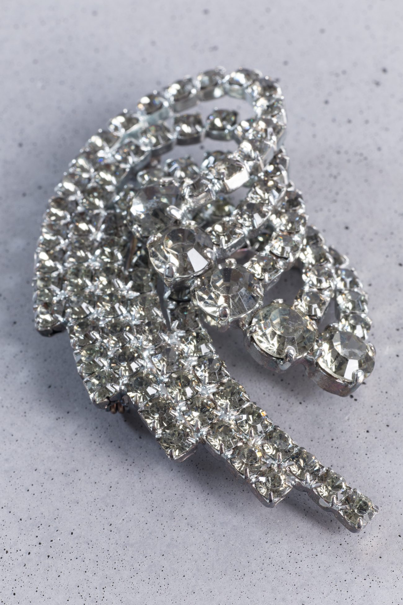 Dolce & Gabbana silver-tone crystal brooch
