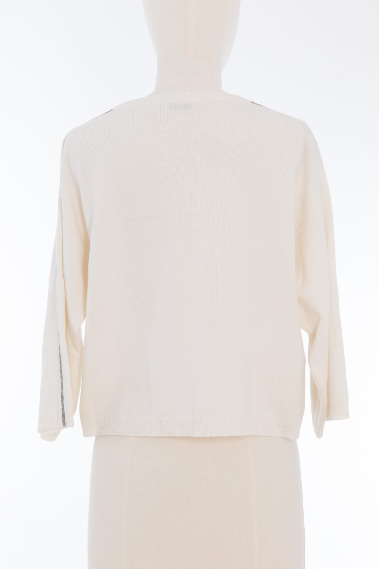 Brunello Cucinelli bead-embellished cashmere and wool-blend cropped sweater