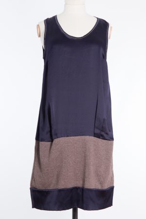 Brunello Cucinelli bead-embellished silk and cashmere dress