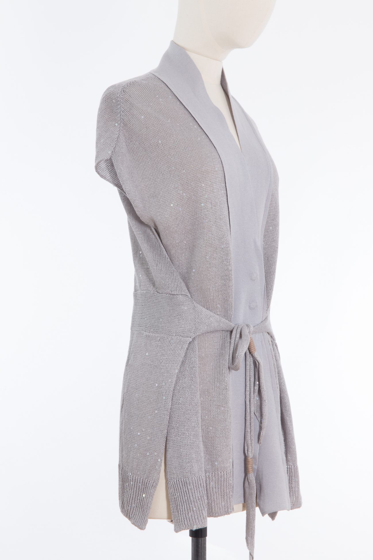 Brunello Cucinelli sequin-embellished linen and silk blend cardigan