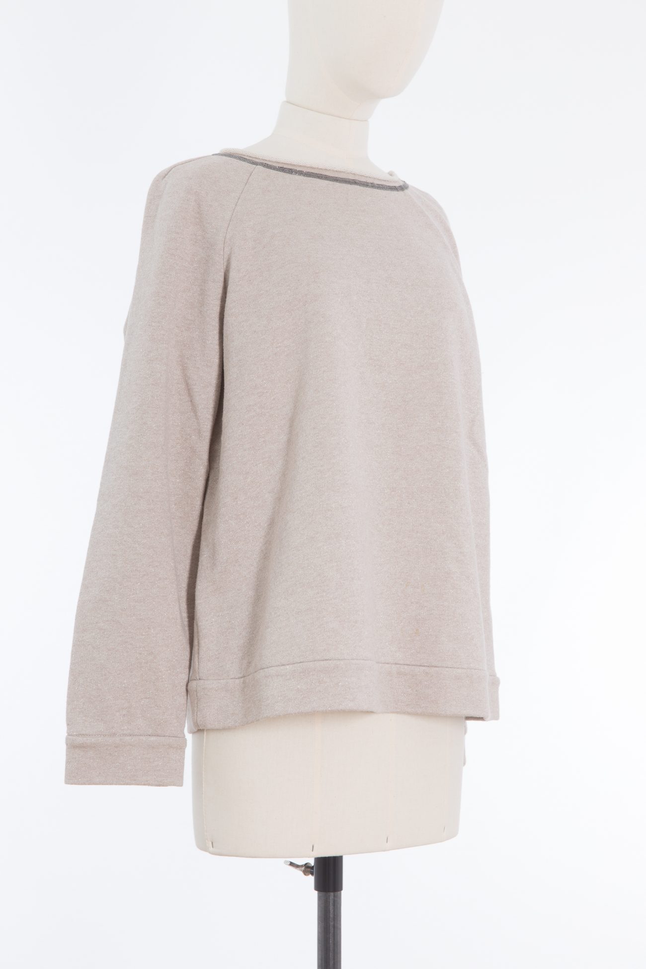 Brunello Cucinelli bead-embellished cotton sweatshirt