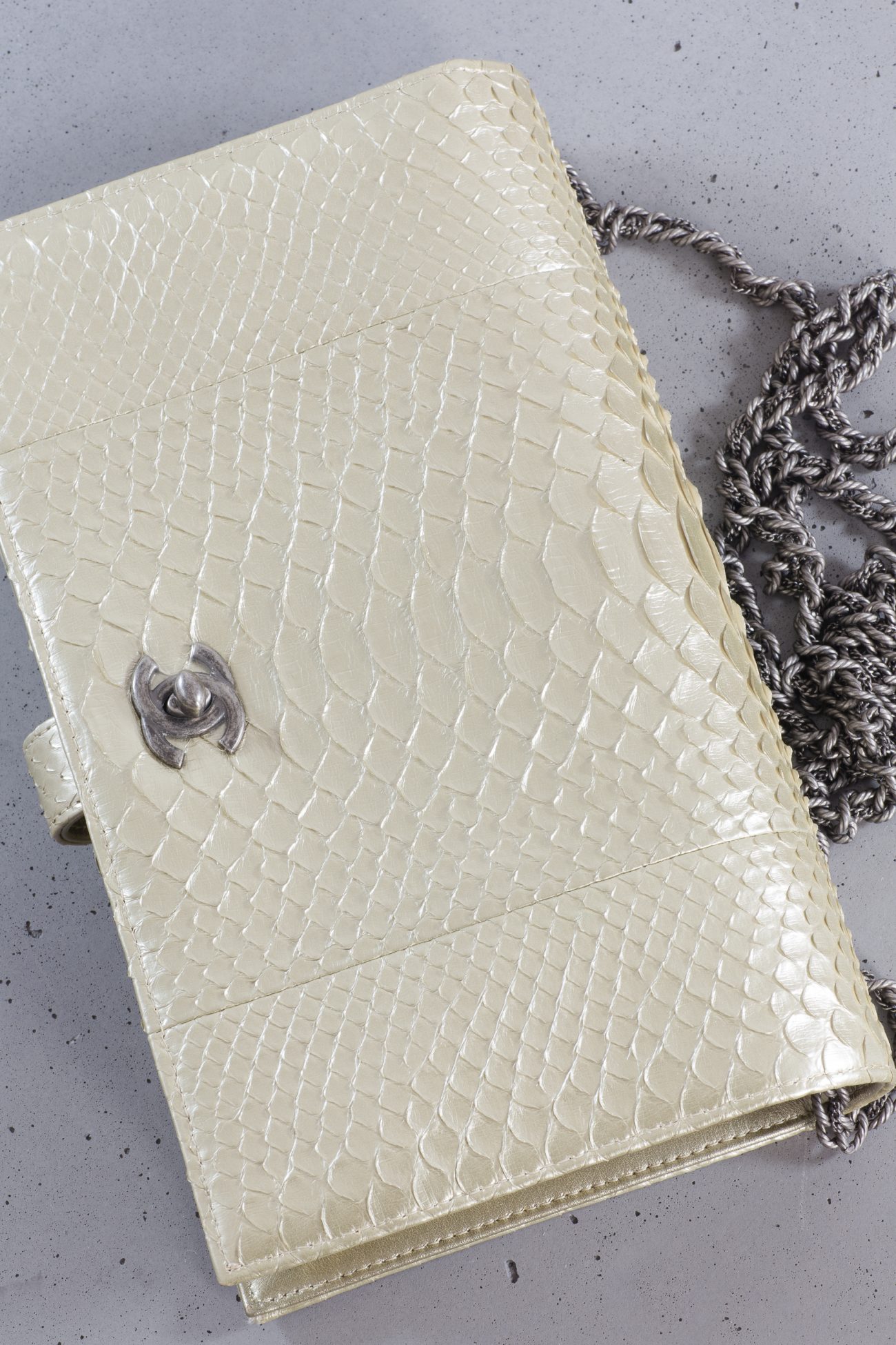 Chanel Python leather pochette from 17A collection