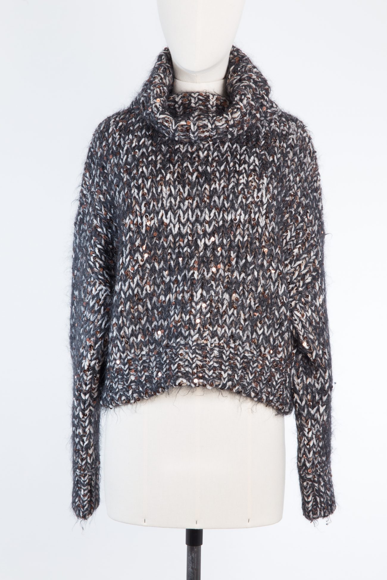 Brunello Cucinelli Sequin-embellished mohair-blend turtleneck sweater