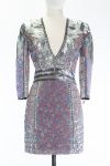 Balmain Embellished/Embroidered dress, silver, FR36
