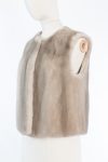 Brunello Cucinelli mink furl gillet, it42, beige