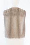 Brunello Cucinelli mink furl gillet, it42, beige