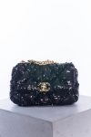 Chanel Sequin Quilted Large Chanel 19 Flap Black