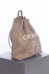 Chanel Raffia Large Deauville Backpack