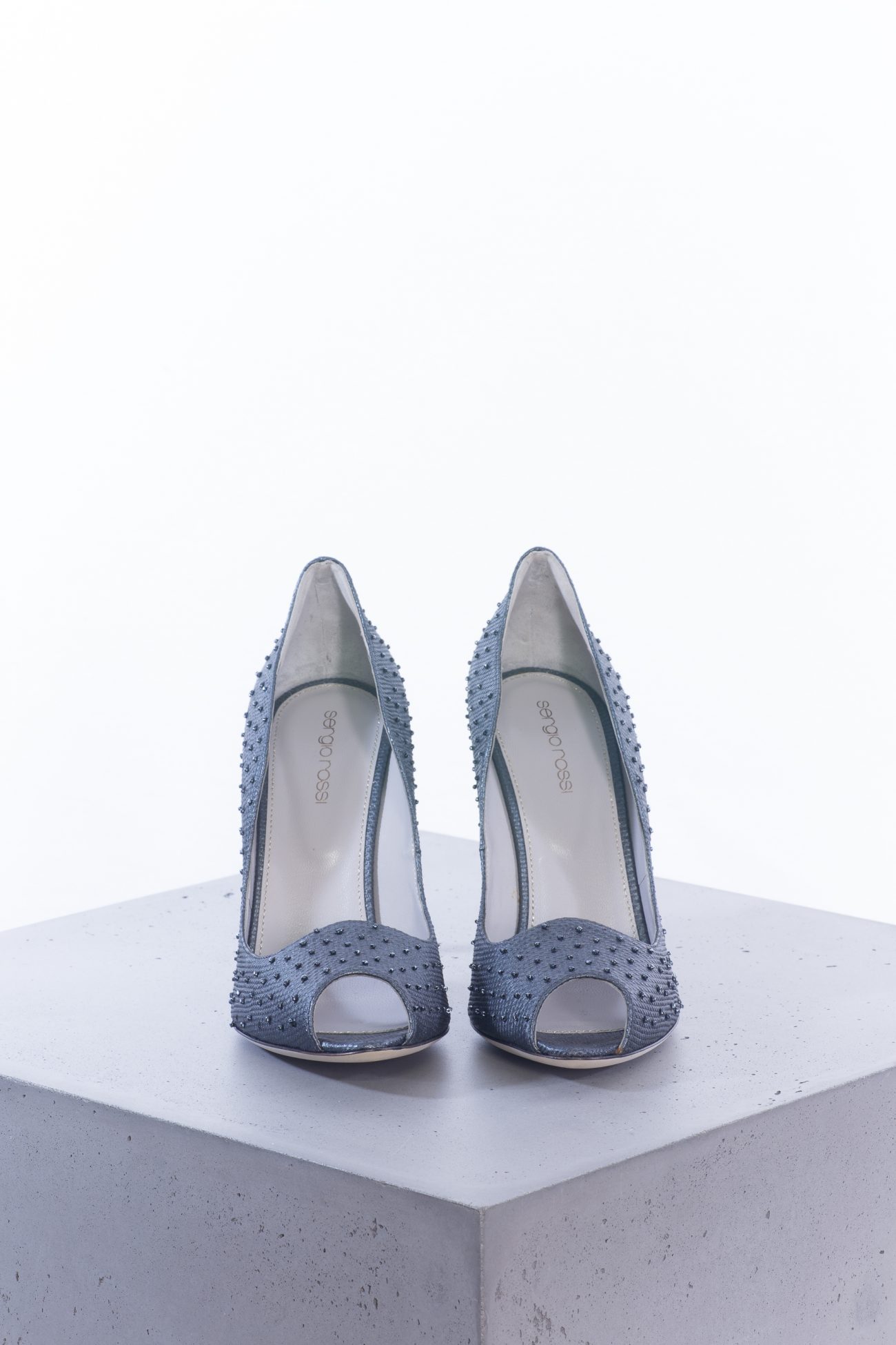 Sergio Rossi Embellished Pumps with glass pearls