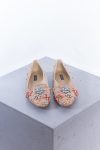 Dolce&Gabbana Beige raffia slipper flats with flower embellishments