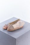 Dolce&Gabbana Beige raffia slipper flats with flower embellishments
