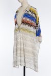 Missoni Zigzag-print tunic top with spread-collar