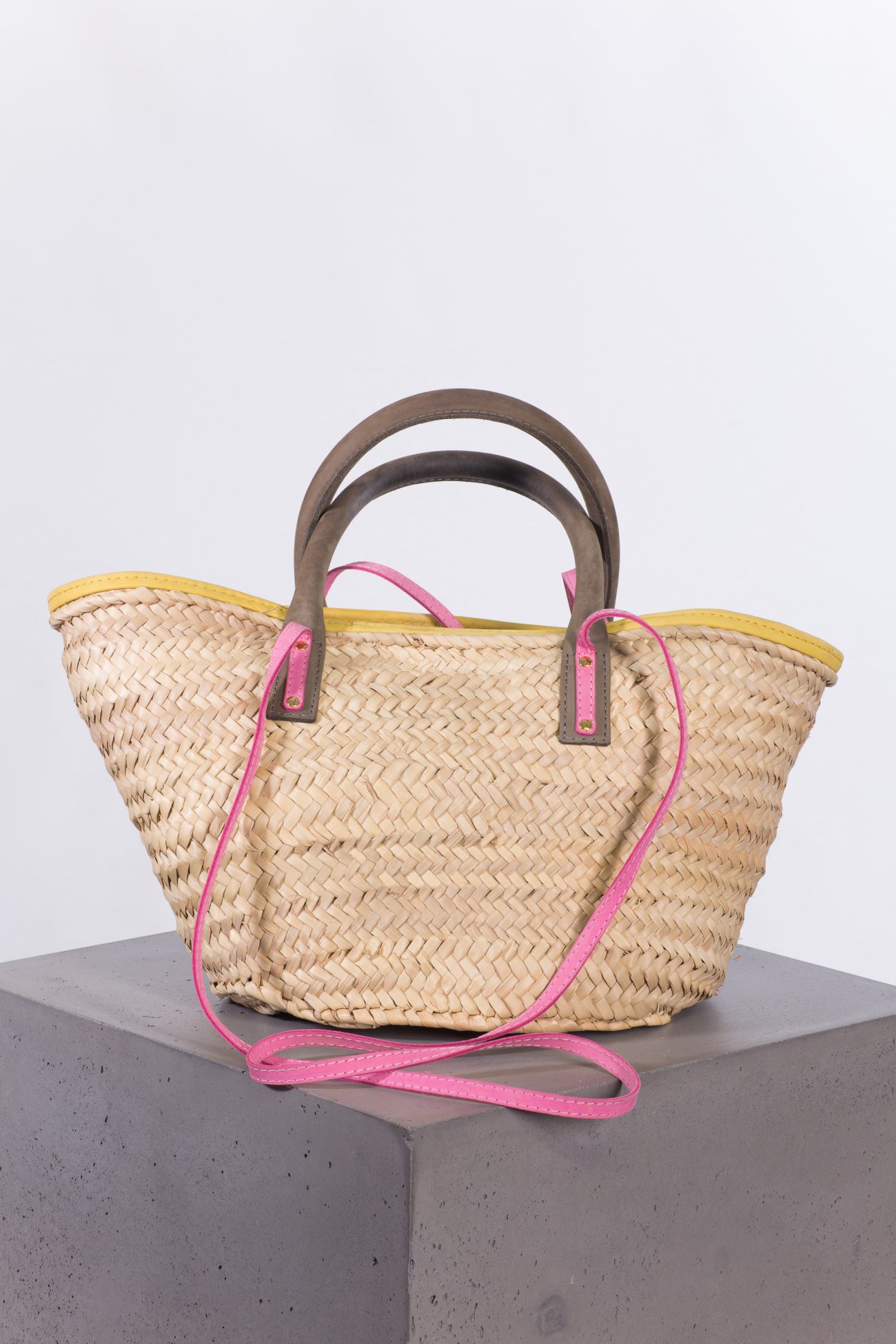 Jacquemus Le Panier Soli embellished leather-trimmed raffia tote