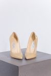 Jimmy Choo Anouk 120 Patent Leather Pump in Nude