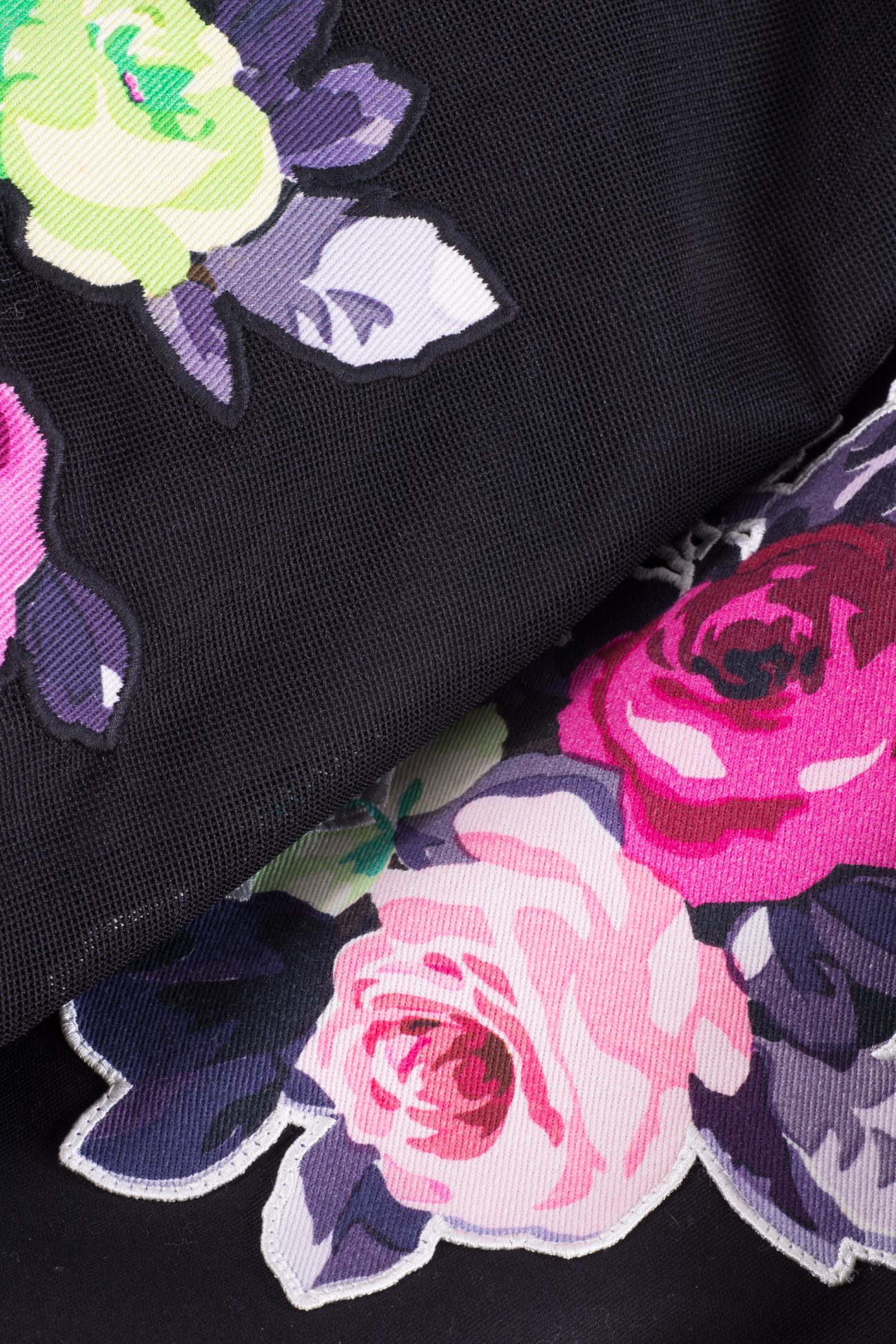 Carven Trio Set, skirt, jacket, t-shirt, flowers, multicolour, xs-m
