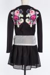 Carven Trio Set, skirt, jacket, t-shirt, flowers, multicolour, xs-m