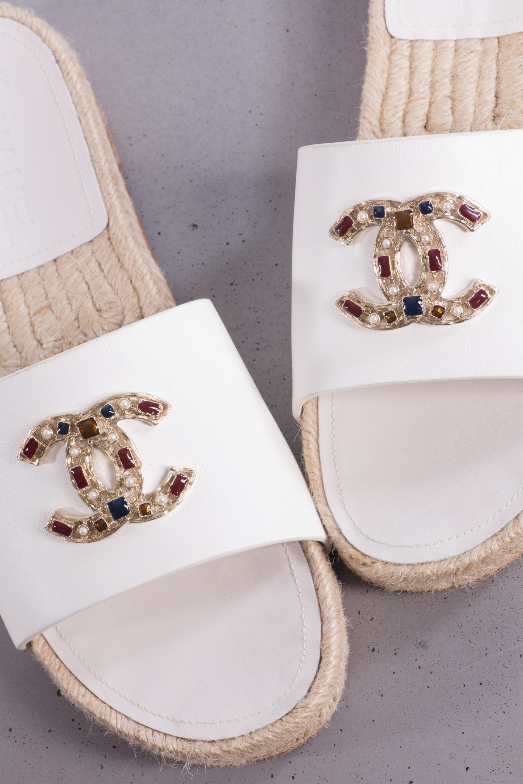 Chanel espadrille deals slide