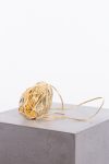 Bottega Veneta Metallic Crinkled Lambskin The Mini Pouch Gold